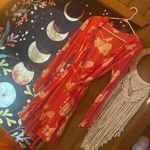 Billabong size Lg wraparound Hawaiian print dress